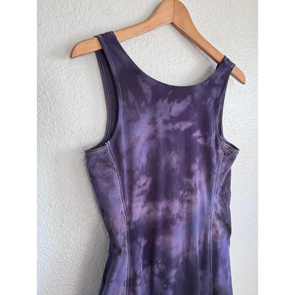 COS Purple Black Tie Dye Panel Contrast Stitch Midi Dress S - Picture 7 of 9